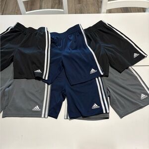 Boys Adidas Shorts size medium in Black, Navy, and Gray
